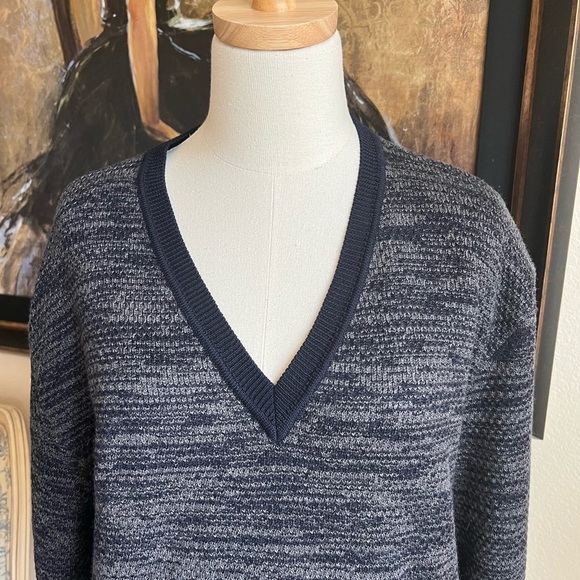 Melinda Gloss Paris Sz XL Blue Wool Sweater - Picture 2 of 8